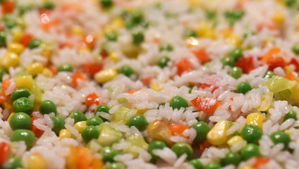 vegetable mix rice peas corn pepper