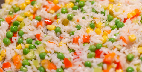 vegetable mix rice peas corn pepper