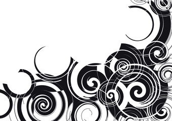 Abstract spiral circles graphic pattern vector