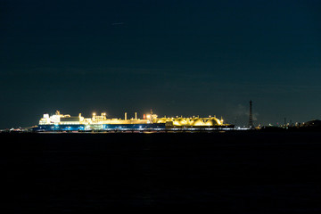 Obraz premium 袖ケ浦海浜公園からの夜景 千葉県袖ケ浦市 日本