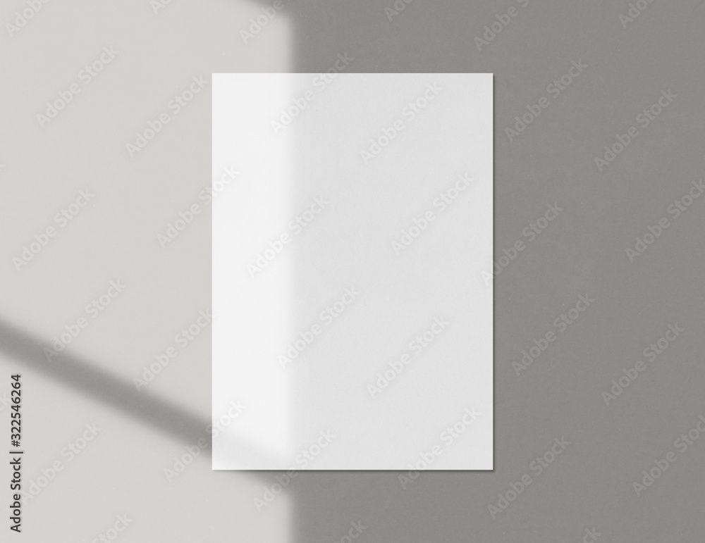 Poster realistic blank of a3 and a4 paper mockup. blank white paper with soft light. photo mockup with clip