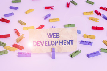 Handwriting text writing Web Development. Conceptual photo dealing with developing websites for...