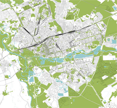 map of the city of Brest, Belarus