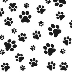 Plakat dog paws vector footprints icon french bulldog cartoon character symbol illustration doodle design