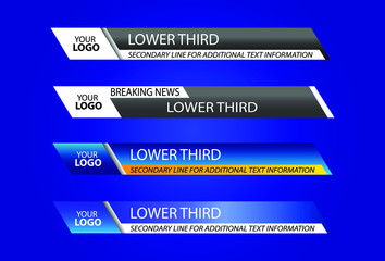 TV News Bars Set Vector. Streaming Video News Sign. Breaking, Sport News. Interface Sign.