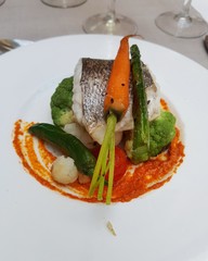 salmon with vegetables