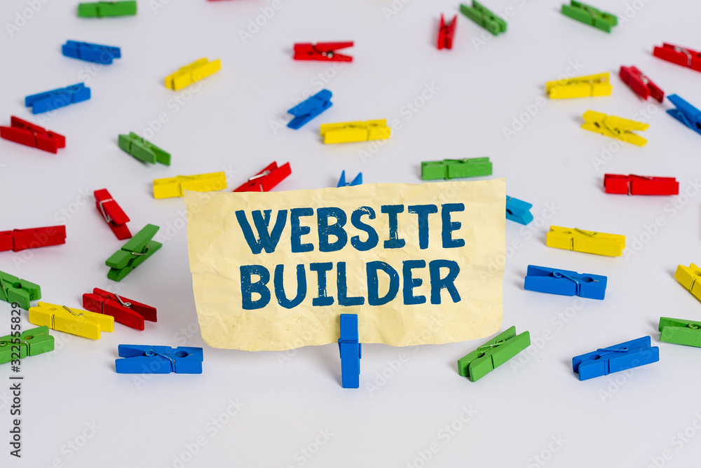 Aufkleber handwriting text writing website builder. conceptual photo construction of websites without analysis
