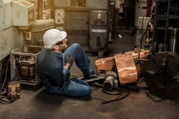 man working in factory