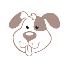 Cute Dog Logo Vector Animal Pet Template