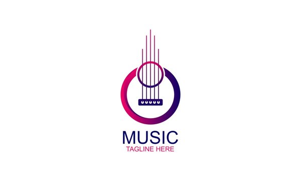 Musical Music Logo Design Vector Illustration