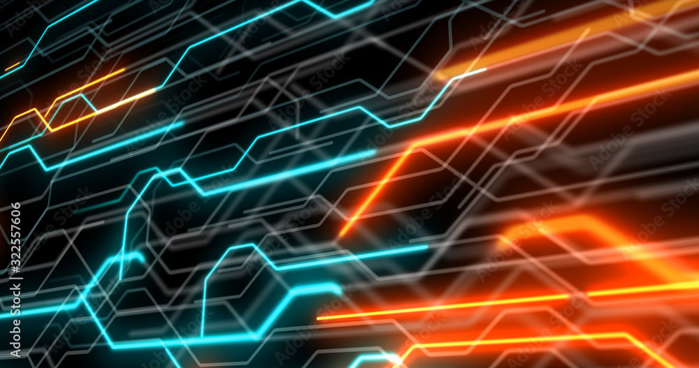Poster circuit board, motherboard, digital chip. tech science background. integrated communication processo