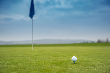 golf ball on green