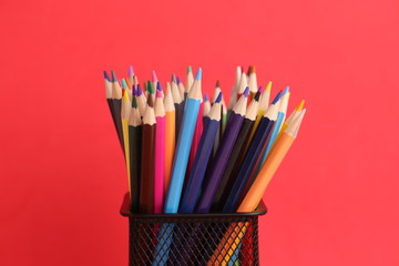 colored wooden pencils to draw