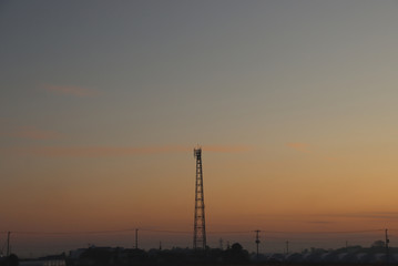 Fototapeta premium 夕焼け 栃木県真岡市