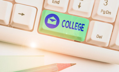 Word writing text College. Business photo showcasing educational institution or establishment...