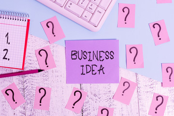 Conceptual hand writing showing Business Idea. Concept meaning the concept which can be used for...