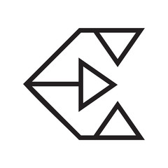 modern and minimalist logo E