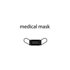 Medical mask from the epidemic sign eps