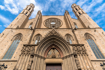 Fototapeta na wymiar Santa Maria Del Mar. Barcelona, Catalonia, Spain