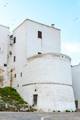 white house with tower in Ostuni, Italy