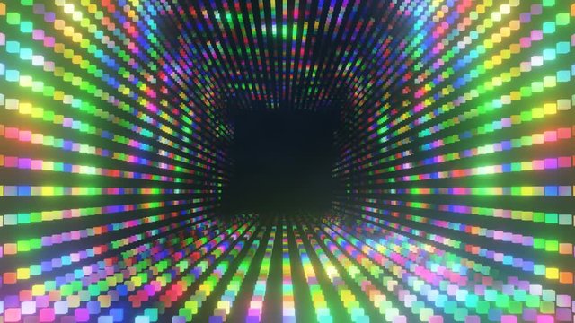 Holographic neon rainbow cube cyber futuristic background.