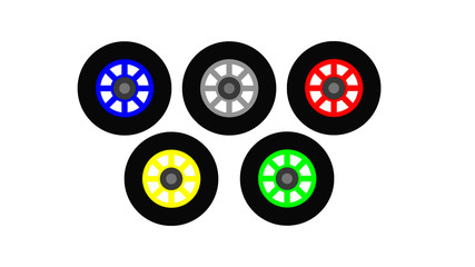 カラフルホイールタイヤ