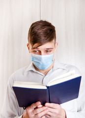 Young Man in Flu Mask