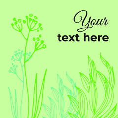 Fototapeta premium Vector background with floral pattern
