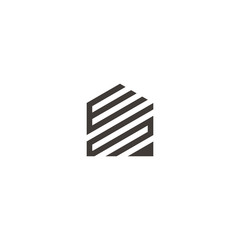 eS logo home geometric design for download