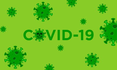 COVID-19 or Coronavirus vector design template concept background