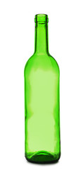 Glass bottle on white background. Recycling concept