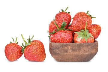 Red berry strawberry isolated on white background
