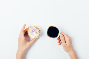 Female hands holding cup of coffee