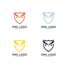 owl logo vector icon illustration line art download quality