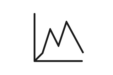 Electric graph vector icon