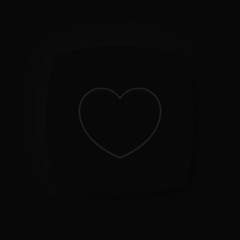 Soft UI Neumorphism App Icon Dark Mode Black - Herz Favorit
