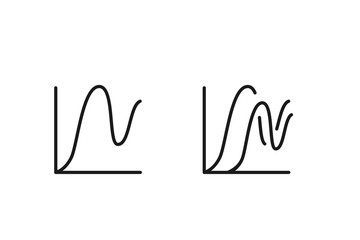 Electric sign wave icon vector