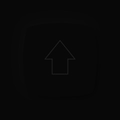 Soft UI Neumorphism App Icon Dark Mode Black - Pfeil nach oben