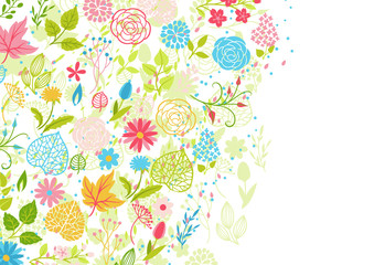 Background with spring flowers.