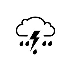 thunderstorm icon design vector logo template EPS 10