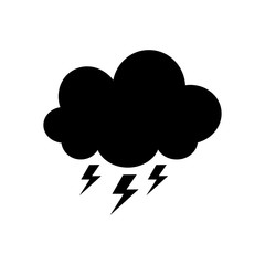 thunderstorm icon design vector logo template EPS 10