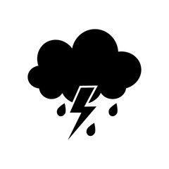thunderstorm icon design vector logo template EPS 10