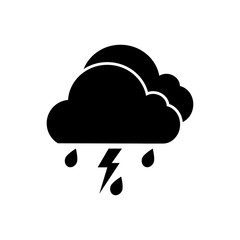 thunderstorm icon design vector logo template EPS 10