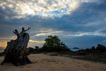 sunset on beach