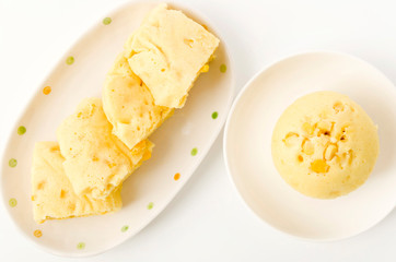 コーン入り蒸しパン