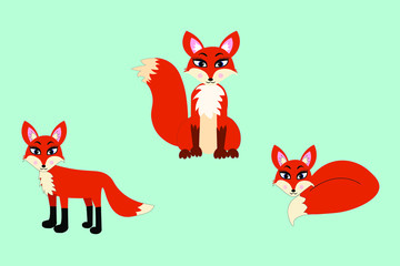 fox illustration vector nursery decor