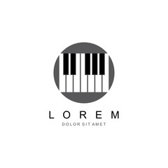 Piano Logo Design Template