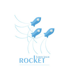 desaign rocket logo for company