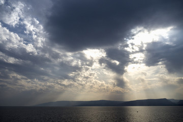 Sea of Galilee - calm, birds, nice view, Israel