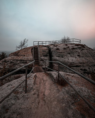 Wanderung zur Kaiserkrone mit Nebel Sächsische Schweiz